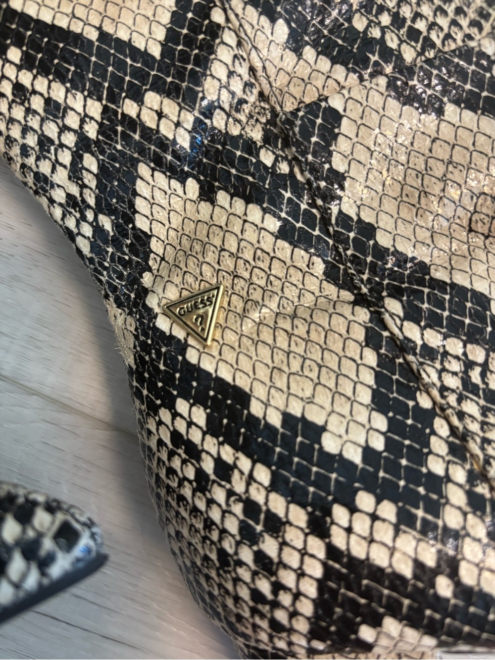 GUESS Snakeskin Print Knee High Boots – Women’s Size 7M - Picture 3 of 9